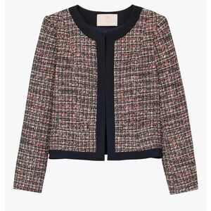 NWT Gal Meets Glam Marley Bouclé Blazer Jacket Womens Sz 2 Tweed Multi Color